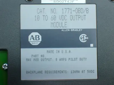 Used ALLENBRADLEY 1771OBD/B PLC Input & Output Ohio US | HGR 24 #879754