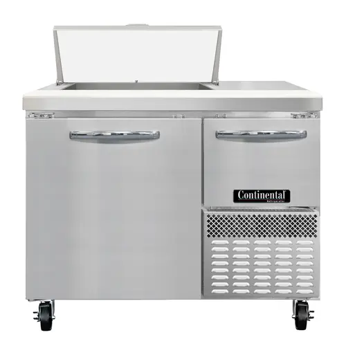 Continental RA43N6 43" Sandwich/salad Prep Table W/ Refrigerated Base, 115v