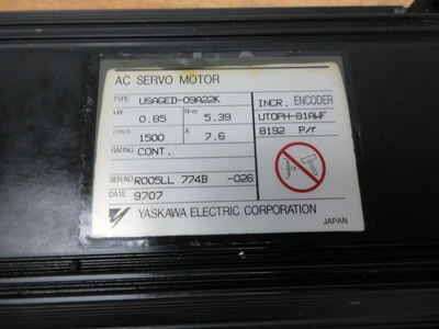 USED 1997 USED HAAS PARTS AND TOOLING HAAS SIGMA-1 09 (LONG) #93-62-0013 SERVO AXIS MOTOR