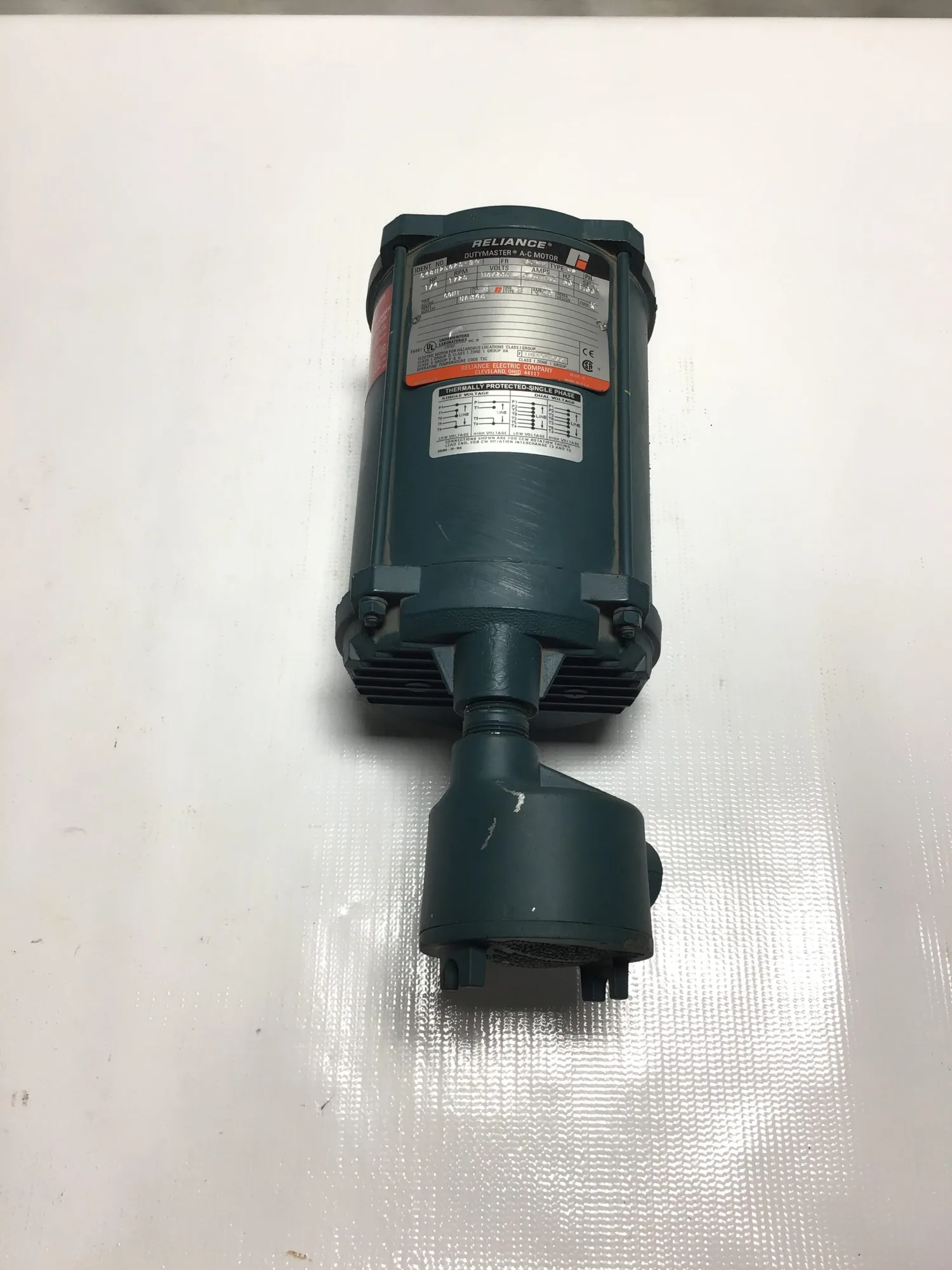 Reliance Electric 648H2502S-BG Motor Single Phase 1725RPM 115/230V 60Hz 1/4HP