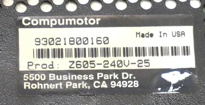 USED PARKER COMPUMOTOR Z605-240V-25 BRUSHLESS SERVO DRIVE Z SERIES, Z605240V25