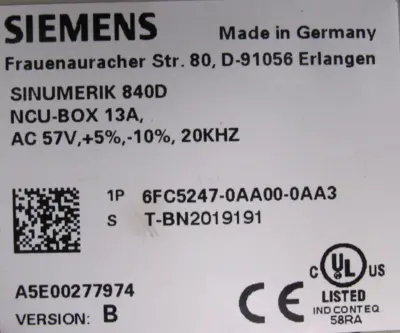 REFURBISHED SIEMENS 6FC5247-0AA0-0AA3 SINUMERIK 840D DRIVE 6FC52470AA00AA3