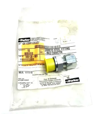 USED PARKER ERMETO DIN MALE STUD ADAPTER TUBE FITTING