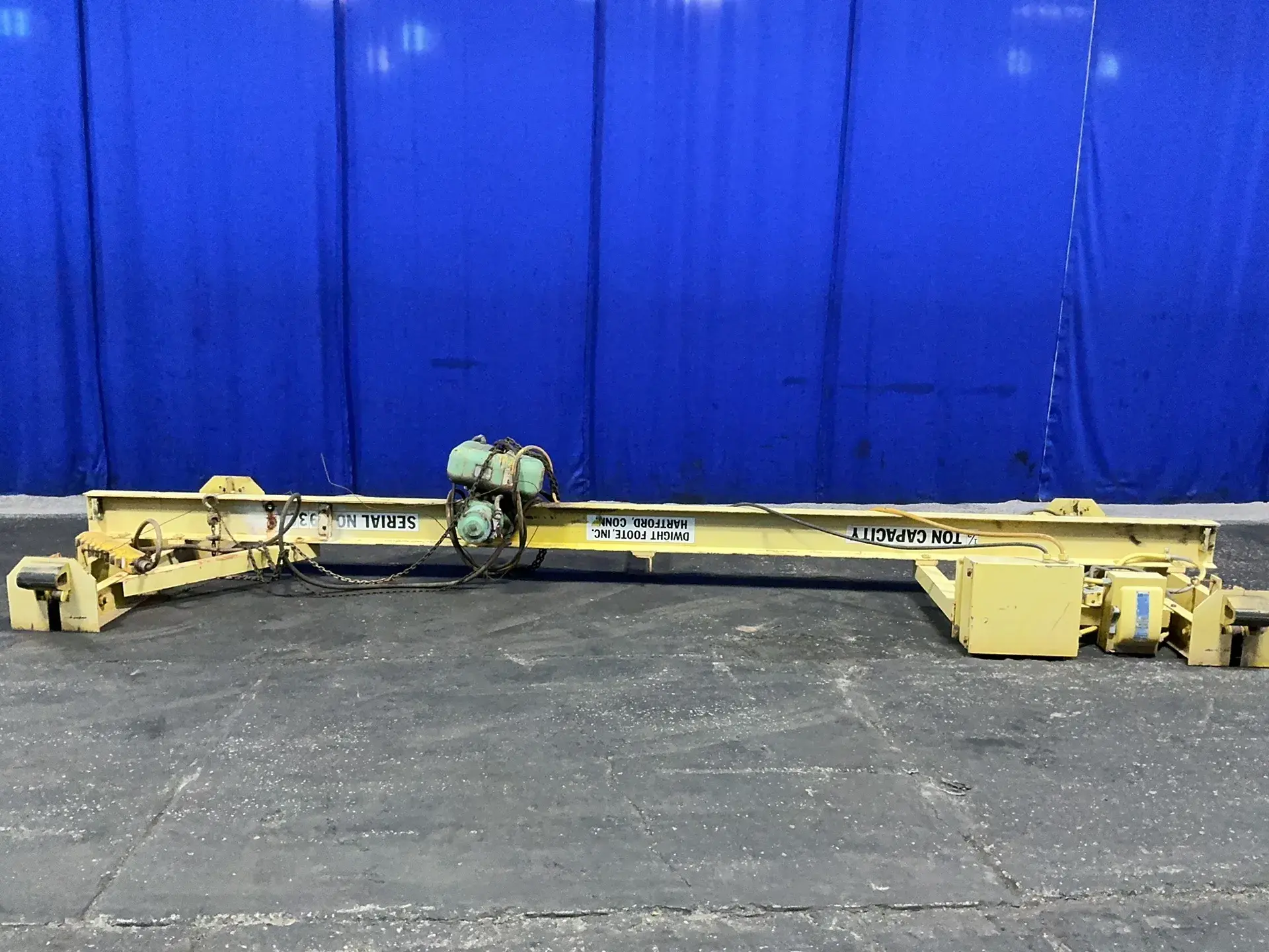 Dwight Foote Inc. 1/2 Ton Bridge Crane