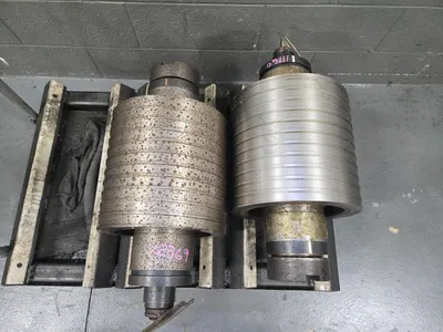 (2) OD Grind Drum Spindle w/ Cart