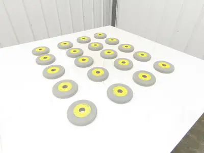 Norton 53A90-K7VBE Rounded Grinding Wheel 5" Dia x 7/8"W x 1" Arbor  Lot of 20