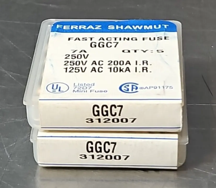 Ferraz Shawmut GGC7 Fast Acting Fuse 7A 250V Pck w/2 boxes loc4A28
