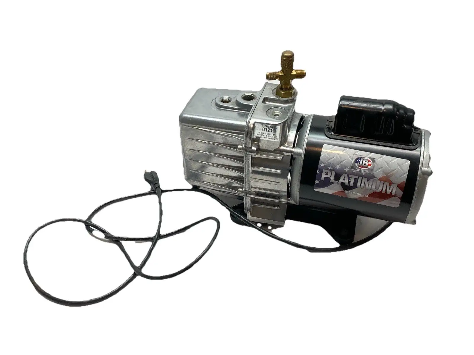 USED JB INDUSTRIES PLATINUM REFRIG EVACUATION VACUUM PUMP 3 CFM