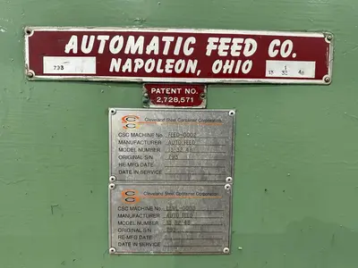 48" X 14 GAUGE AUTOMATIC FEED MODEL 13-32-48 13 ROLL STRAIGHTENER LEVELER: STOCK 19766