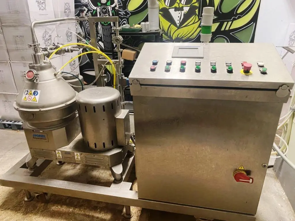 Andritz-Frautech CA 31V 2FO beer clarifier skid, 316SS.