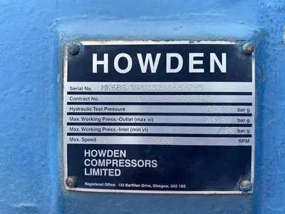 Used 2011 HOWDEN _UNKNOWN_ Rotary Screw & Sliding Vane Air Compressors North Carolina US | DH Griffin Used Equipment #1383844