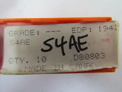 Carboloy S4AE EDP 19425 D80803 Carbide Insert Grade S4AE Box of 10pcs