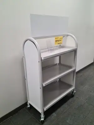 33" x 18" x 47" 3-Shelf Rolling cart w/ 3" Swivel Casters