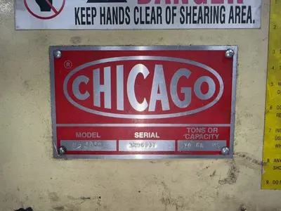 Used CHICAGO HS1010 Power Squaring Shears (Gauge) Ohio US | HGR 24 #1186217