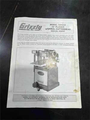 Used 2009 GRIZZLY G0453Z Woodworking Planers Texas US | MachineryMax #1244520