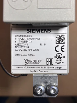 Used SIEMENS 6FC5247-0AA00-0AA3 Electrical Boxes Illinois US | Aucto #1342191