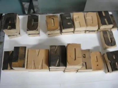 Heidelberg Wood Type, $10 Per Letter