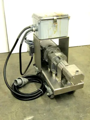 3/4" Unibloc-GP SS Rotary Gear Pump Nord Reducer Baldor 1.5 HP Motor w/ Cart P16