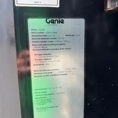 USED 2014 Genie GS-5390 RT