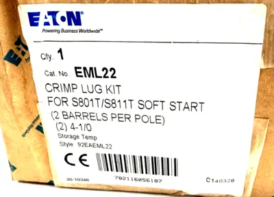 NEW EATON EML22 CRIMP LUG KIT