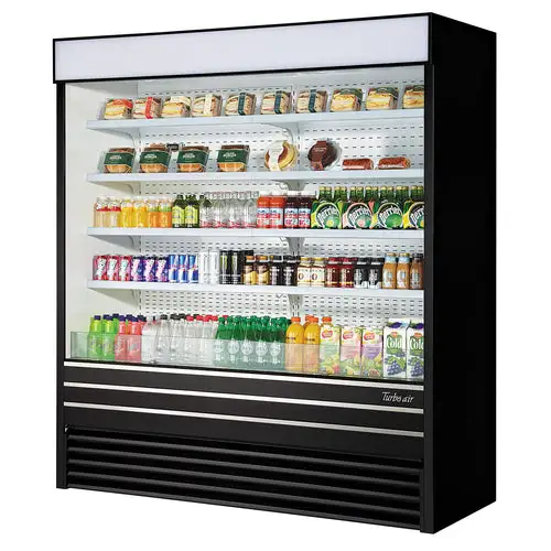 Turbo Air TOM-96EB-N 93" Vertical Open Air Cooler w/ (5) Levels, 220v/1ph