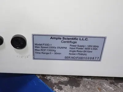 USED AMPLE SCIENTIFIC LLC F33D1