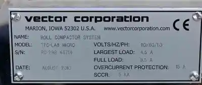 USED FREUND-VECTOR CORPORATION TFC-LAB
