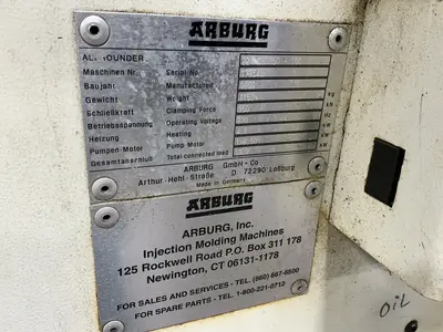 Used 1999 ARBURG 221 KS 350100 Injection Molding Machines Ohio US | HGR 24 #1314757