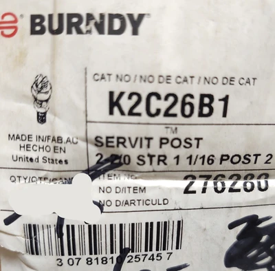 NEW BURNDY K2C26B1
