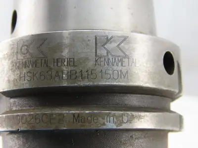 Kennametal HSK63ABB115150M Rotating Milling Cutting Tool Holder HSK63A 1.5" x 5"