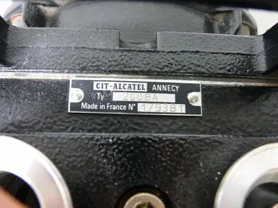 USED ALCATEL 2008A DUAL STAGE ROTARY VANE VACUUM PUMP W/ FRANKLIN 1/2 HP MOTOR