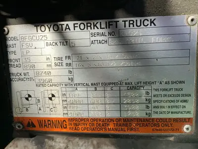 Used TOYOTA 8FGCU25 Misc Forklifts Ohio US | HGR 24 #1567460