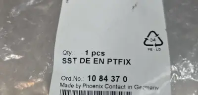 Phoenix Contact SST DE EN PTFIX ( 1084370 ) Block Accessory Loc3C3