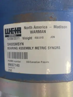 NEW 2011 WEIR MINERALS SH005MSYN