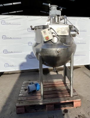 250L SS BCH Hemispherical JKTD Mixing Tank 2.2 kw