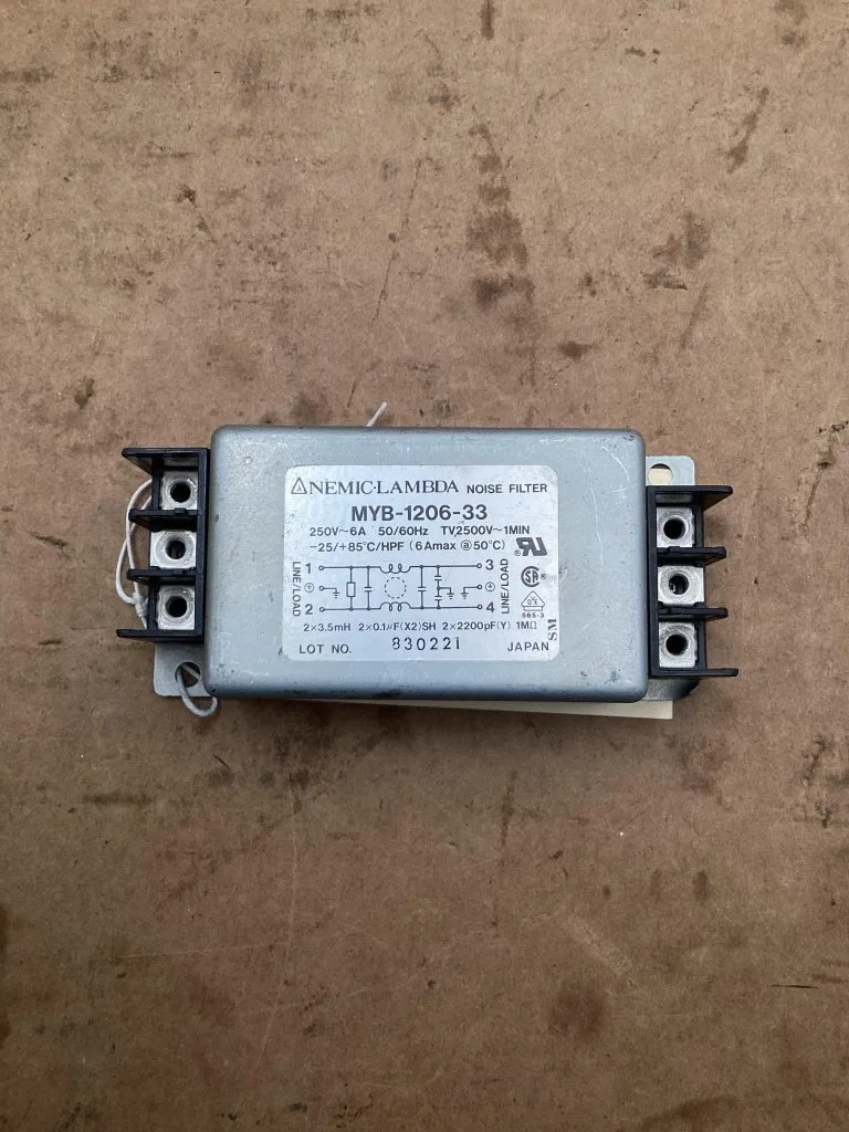 Nemic-Lambda MYB-1206-33 Noise Filter; 250V 6A