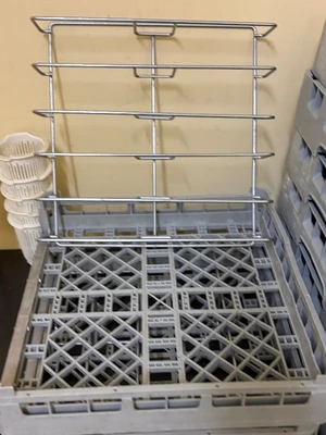 set of dishwasher racks and silverware holders