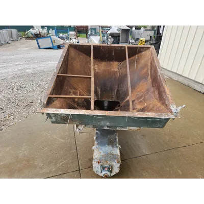 Used 9" Dia X 54"L Screw Feeder with 25 Cubic Foot Loading Hopper Vibrating Bin
