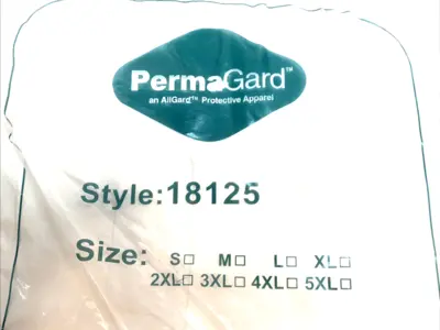 New | in-Stock Permagard White Coverall w/ Elastic Wrist & Ankle 2XL LOT OF 10 Apparel, Gloves, Lab Coats Michigan US | Maverick Industrial Sales #1397800