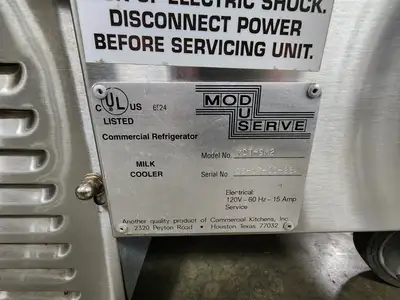 Used Mod U Serve Used 49" Mod U Serve MCT-SM2 Commercial Stainless Milk Cooler 12 Case Bottle Coolers Illinois US | Falcon Restaurant Supply #1376704