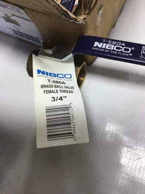 NIBCO S-580A 1″ Solder Ball Valve Brass Body Conventional Port – 6 pcs/bx