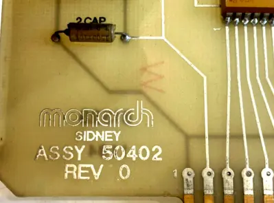 USED MONARCH 50402 PC BOARD REV 0