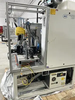 Used FANUC N95 FACE MASK NOSE CLIP FANUC ROBOTIC ASSEMBLE AND ATTACHING CELL BY ACE NEW 2020 Robotic Welding Cells | Harbor Machinery Inc. #1283350