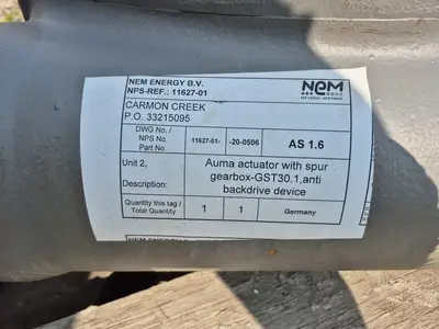 Used AUMA GST30.1 Electric Motor Driven Actuators British Columbia CA | Lenmark #1440802