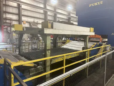 400 TON FUKUI BLANKING PRESS. 72" X .128" X 70,000 LB SERVO FEEDLINE STOCK #  0956723