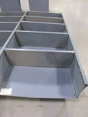 GRAY METAL SHELVING - TRIPLE WIDE