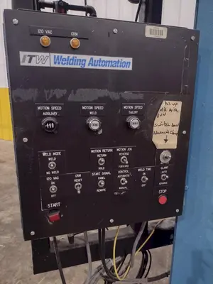 12" ITW WELDING AUTOMATION LATHE, WITH MILLER WELD CONTROLLER & MILLER XMT 304 SERIES ARC WELDER: YOBRO #24402