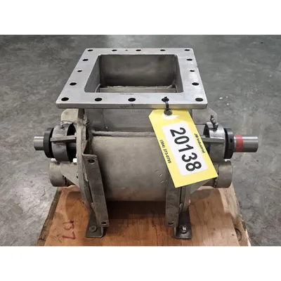 Used 8" Sq. Young Industries Stainless Steel Rotary Valve Blow-through [No Drive