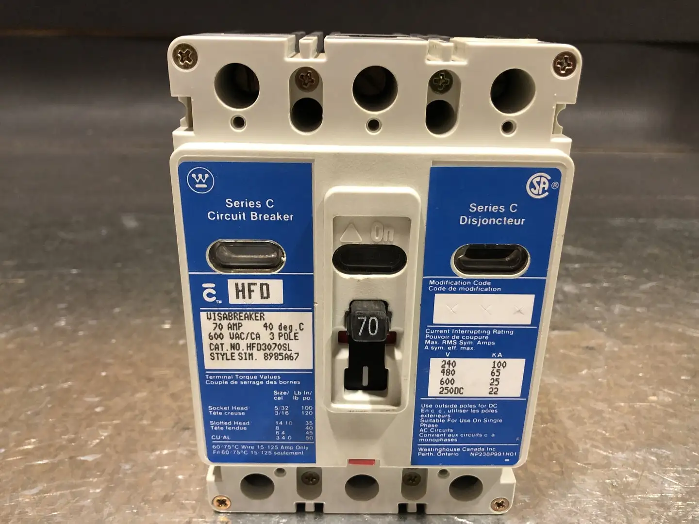 USED WESTINGHOUSE HFD3070SL