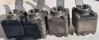 Valve, Ball, 1.5", Stainless Steel, Ladish, Tri-clamp, Lot of (4) Valves #S744651